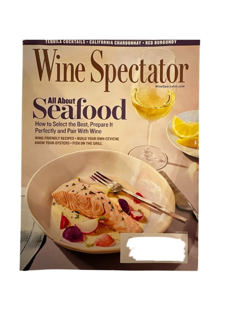 Wine Spectator Magazine July 2026 All About Seafood